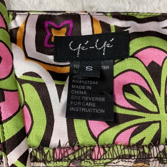 Ye-Ye pink and green patterned dress, small - Picture 7 of 9